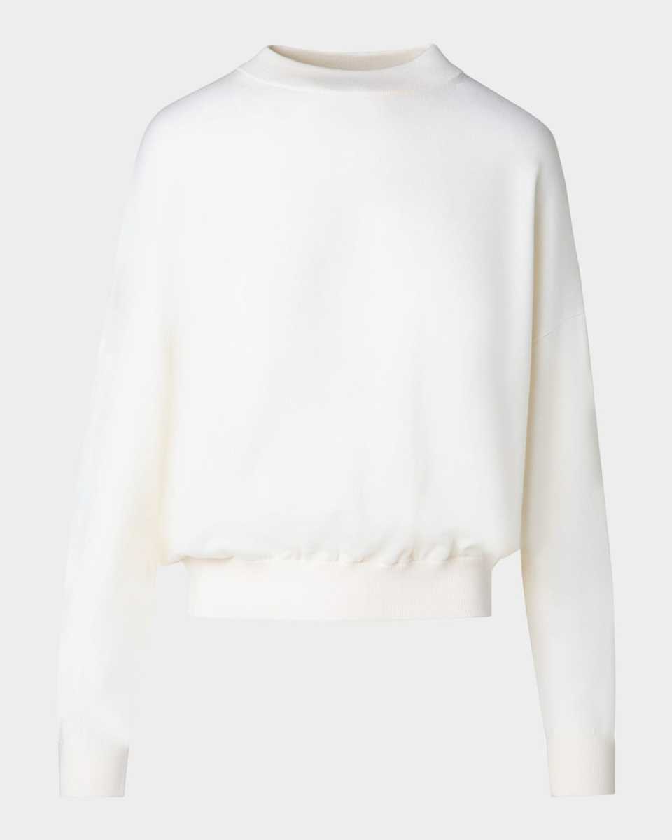 Mock Neck Merino Wool Sweater